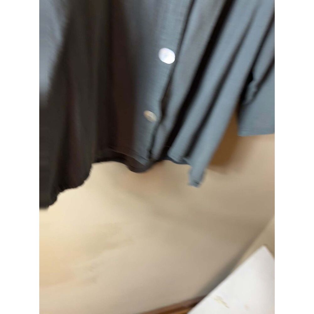 Oh My Gauze Large Medium Gray Button Cropped Ronie Cotton Gauze Blouse - Picture 8 of 11